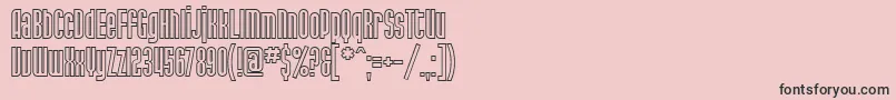 SfPortMckenzieOutline Font – Black Fonts on Pink Background