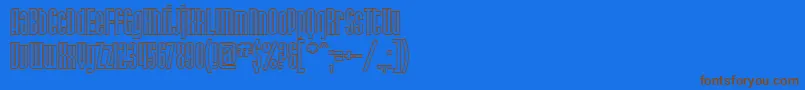 Шрифт SfPortMckenzieOutline – коричневые шрифты на синем фоне