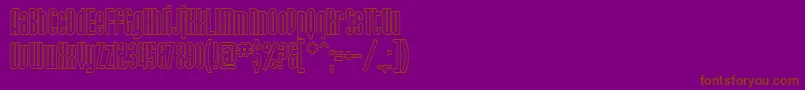 フォントSfPortMckenzieOutline – 紫色の背景に茶色のフォント