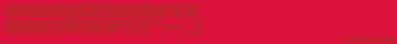 Czcionka SfPortMckenzieOutline – brązowe czcionki na czerwonym tle