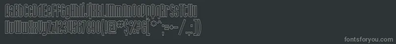Шрифт SfPortMckenzieOutline – серые шрифты на чёрном фоне