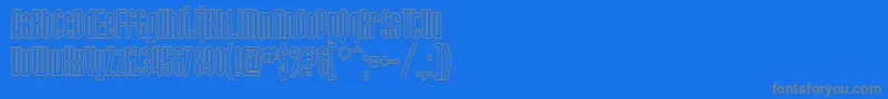SfPortMckenzieOutline-fontti – harmaat kirjasimet sinisellä taustalla