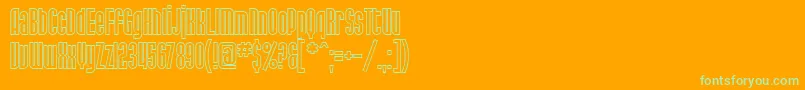 SfPortMckenzieOutline Font – Green Fonts on Orange Background