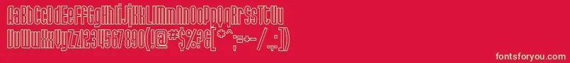 SfPortMckenzieOutline Font – Green Fonts on Red Background