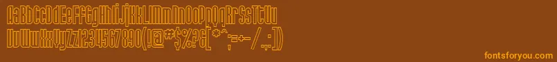 SfPortMckenzieOutline Font – Orange Fonts on Brown Background