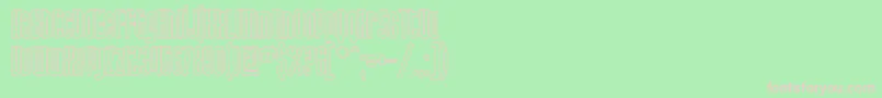 SfPortMckenzieOutline-fontti – vaaleanpunaiset fontit vihreällä taustalla