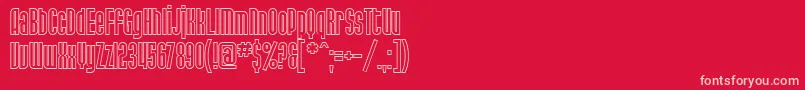 SfPortMckenzieOutline Font – Pink Fonts on Red Background