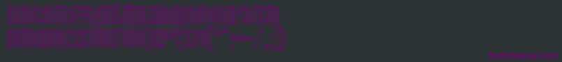 Шрифт SfPortMckenzieOutline – фиолетовые шрифты на чёрном фоне