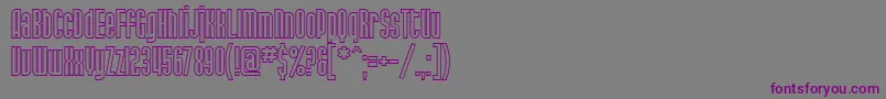フォントSfPortMckenzieOutline – 紫色のフォント、灰色の背景
