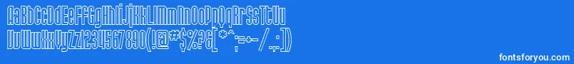 Шрифт SfPortMckenzieOutline – белые шрифты на синем фоне