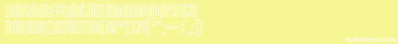 フォントSfPortMckenzieOutline – 黄色い背景に白い文字