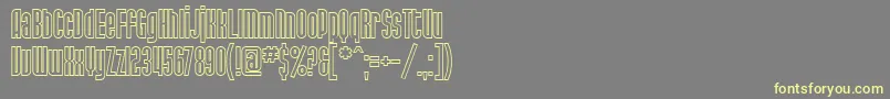 SfPortMckenzieOutline Font – Yellow Fonts on Gray Background