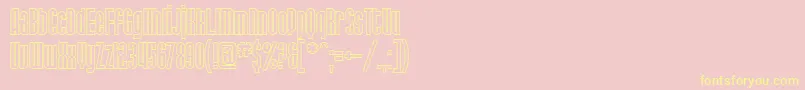 SfPortMckenzieOutline-Schriftart – Gelbe Schriften auf rosa Hintergrund