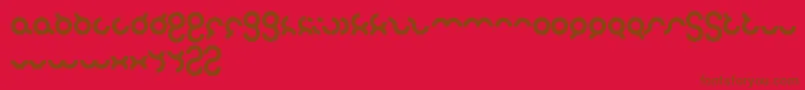 Noakatz Font – Brown Fonts on Red Background