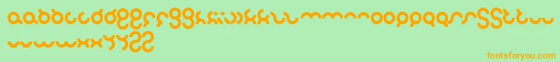 Noakatz Font – Orange Fonts on Green Background