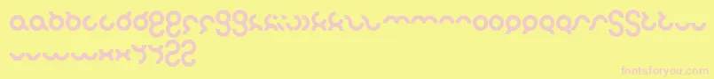 Noakatz Font – Pink Fonts on Yellow Background
