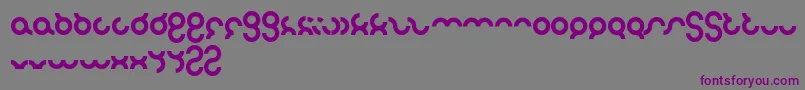 フォントNoakatz – 紫色のフォント、灰色の背景
