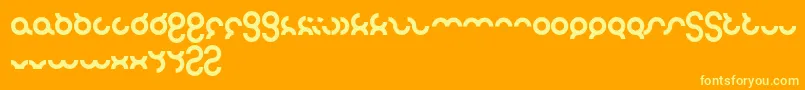 Noakatz Font – Yellow Fonts on Orange Background