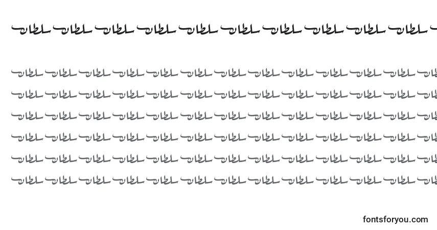 Шрифт SultanRectangle – алфавит, цифры, специальные символы