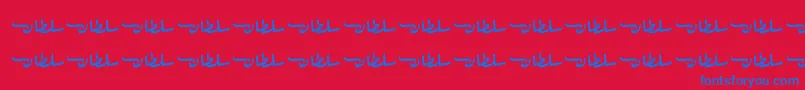 SultanRectangle Font – Blue Fonts on Red Background