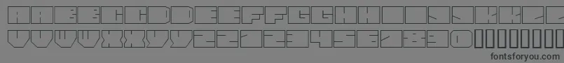 PaulBoxesCyrNormal Font – Black Fonts on Gray Background