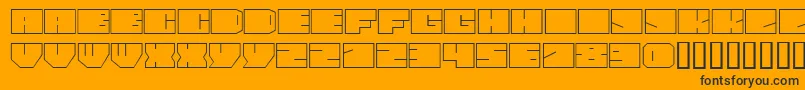 Шрифт PaulBoxesCyrNormal – чёрные шрифты на оранжевом фоне