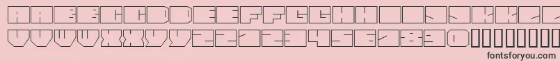 Шрифт PaulBoxesCyrNormal – чёрные шрифты на розовом фоне
