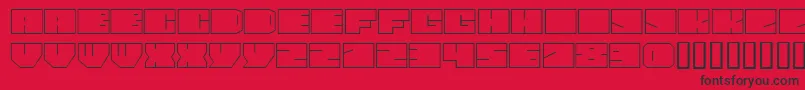 PaulBoxesCyrNormal Font – Black Fonts on Red Background