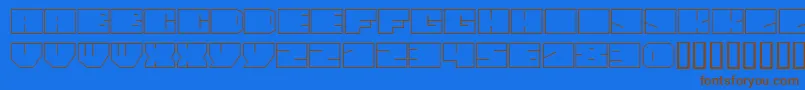 PaulBoxesCyrNormal-fontti – ruskeat fontit sinisellä taustalla