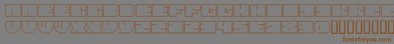 PaulBoxesCyrNormal Font – Brown Fonts on Gray Background
