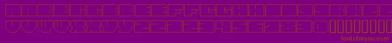 PaulBoxesCyrNormal-fontti – ruskeat fontit violetilla taustalla