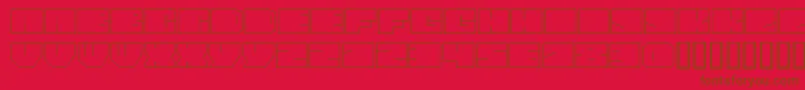 フォントPaulBoxesCyrNormal – 赤い背景に茶色の文字