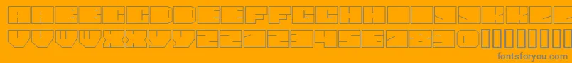 PaulBoxesCyrNormal Font – Gray Fonts on Orange Background