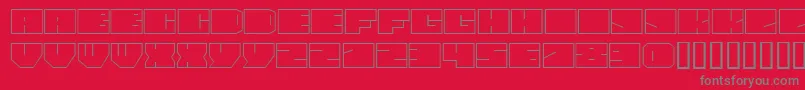 fuente PaulBoxesCyrNormal – Fuentes Grises Sobre Fondo Rojo