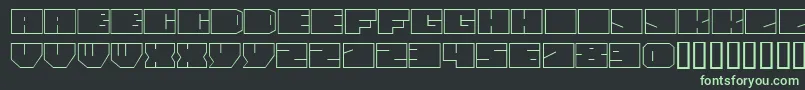 PaulBoxesCyrNormal Font – Green Fonts on Black Background