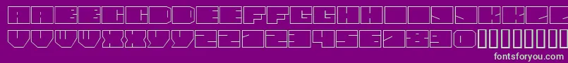 フォントPaulBoxesCyrNormal – 紫の背景に緑のフォント