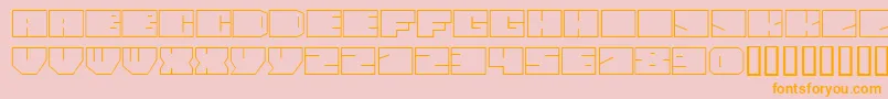 Шрифт PaulBoxesCyrNormal – оранжевые шрифты на розовом фоне
