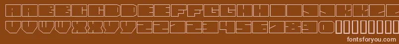 Шрифт PaulBoxesCyrNormal – розовые шрифты на коричневом фоне