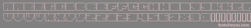 フォントPaulBoxesCyrNormal – 灰色の背景にピンクのフォント