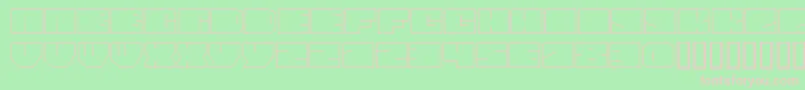 PaulBoxesCyrNormal-fontti – vaaleanpunaiset fontit vihreällä taustalla