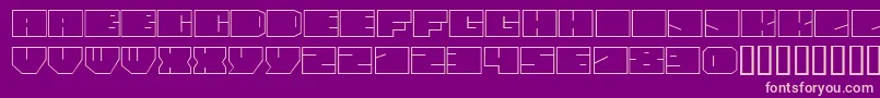 PaulBoxesCyrNormal Font – Pink Fonts on Purple Background