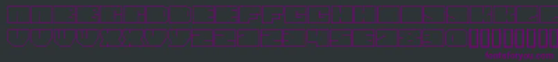 Шрифт PaulBoxesCyrNormal – фиолетовые шрифты на чёрном фоне