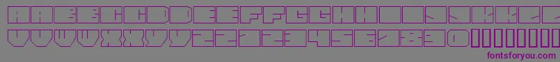 フォントPaulBoxesCyrNormal – 紫色のフォント、灰色の背景