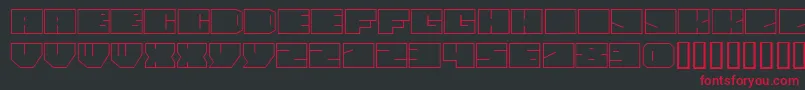 PaulBoxesCyrNormal Font – Red Fonts on Black Background
