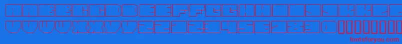 PaulBoxesCyrNormal Font – Red Fonts on Blue Background