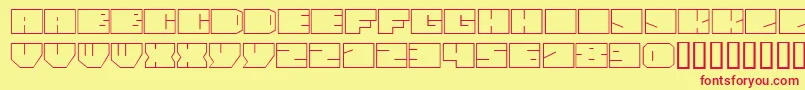 PaulBoxesCyrNormal Font – Red Fonts on Yellow Background