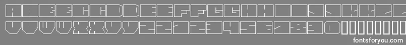 フォントPaulBoxesCyrNormal – 灰色の背景に白い文字