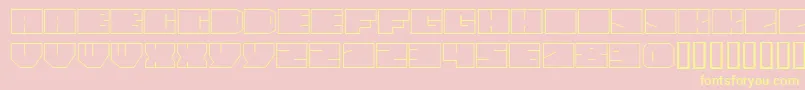PaulBoxesCyrNormal-fontti – keltaiset fontit vaaleanpunaisella taustalla