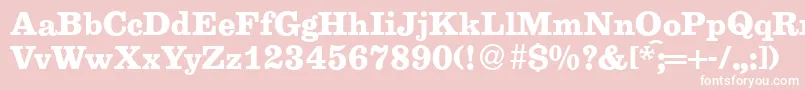 E710RomanBold Font – White Fonts on Pink Background