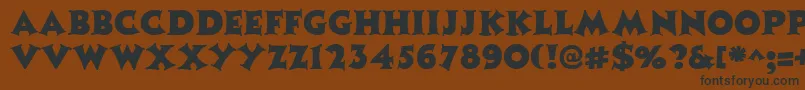 CoasterRegular Font – Black Fonts on Brown Background
